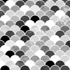 Fish scales monochrome Seamless Pattern © pashabo