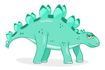 Cartoon dinosaur stegosaurus