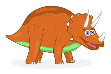 Cartoon dinosaur triceratops