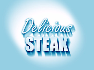 Delicious steak sign