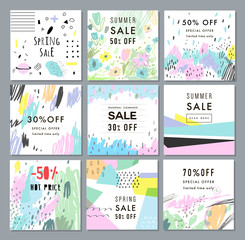 Fototapeta na wymiar Collection of Sale banners. Sale template, tag, poster. 