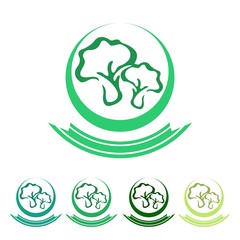 Fresh Vegetable & Fruit Illustration Vector Icon Logo