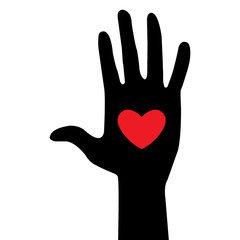 Obraz premium hand with heart