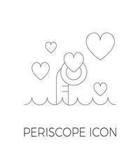 Periscope simple line icon
