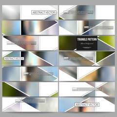 Fototapeta premium Modern vector banners. Abstract multicolored background of blurred nature landscapes, geometric vector, triangular style illustration.