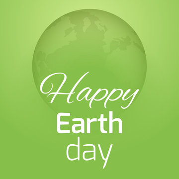 Card for Earth Day with planet earth