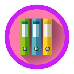 modern flat icon with set of  folders, documents