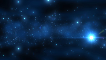 Obraz premium Particle in the outer space