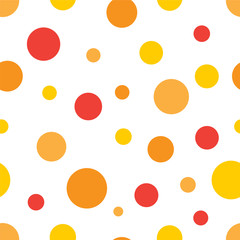 orange red yellow circles seamless background