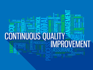 CONTINUOUS QUALITY IMPROVEMENT Vector Tag Cloud - obrazy, fototapety, plakaty