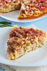 Pizza on a plate