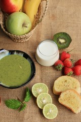 spinach soup with breakfast