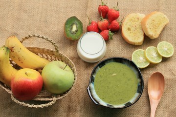 spinach soup with breakfast