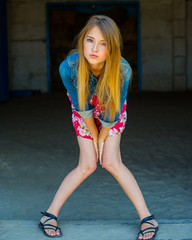 Naklejka premium girl poses