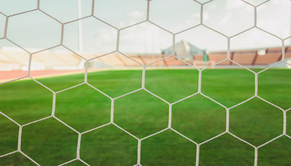 soccer net  at soccer stadium