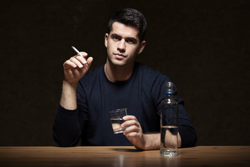 Favourite dish - cigarette with vodka