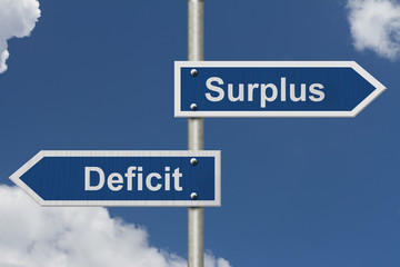 Obraz premium Difference between a Surplus and a Deficit