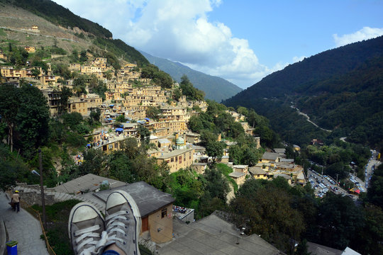 the view of Masouleh and traveler's chucks