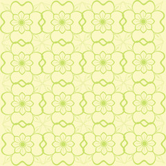 фон светло-зеленые контурные цветы