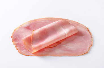 Baked ham slices
