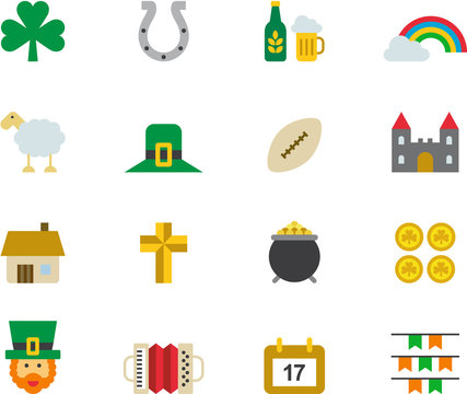 IRELAND colored icons