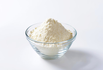 Bowl of wheat flour