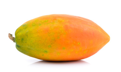 papaya on white background