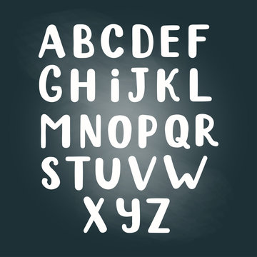 Vector hand drawn alphabet