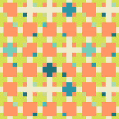 Square seamless geometric pattern, editable color background.