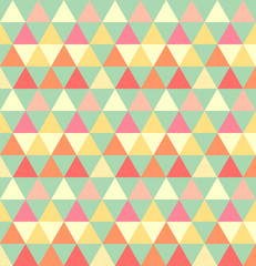 Retro seamless triangle pattern, editable color background.
