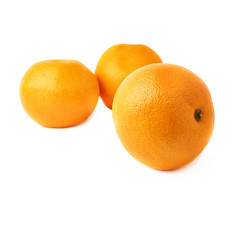 Pile of multiple fresh juicy grapefruits, isolated over the white background