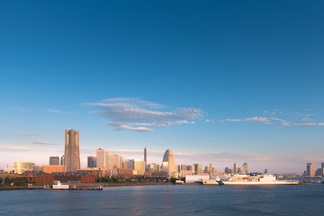 Fototapeta premium 横浜市の朝の爽やかな景色 