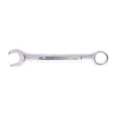 Wrench metal instrument isolated over white background
