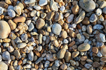 Colorful sea pebbles background