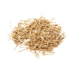 Pile of nails isolated over white background