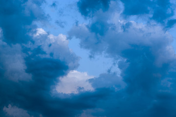 Fototapeta na wymiar Dramatic clouds after thunderstorm