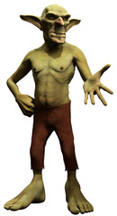 Goblin standing talking 3D illustration - obrazy, fototapety, plakaty