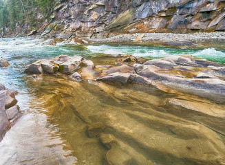 rapid mountain river