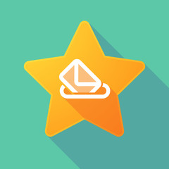 Long shadow star with  a ballot box