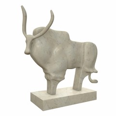 African buffalo statue abstract decoration in homes. 3d illustration