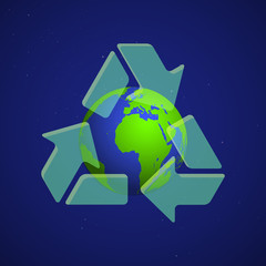 colorful earth globe concept illustration.