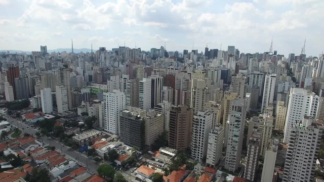 Aerial View of Sao Paulo Skyscrapers, Brazil