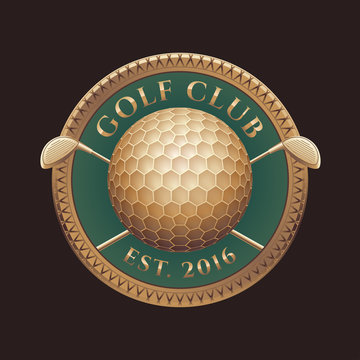 Golf club, golf course vector logo