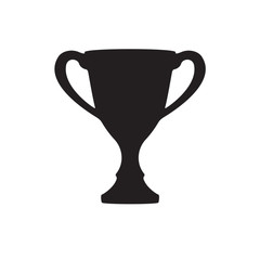Trophy cup icon isolated on white background. Vector illustration.