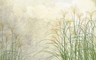Fototapety  Materiał tła w stylu japońskim Japońska trawa pampasowa
