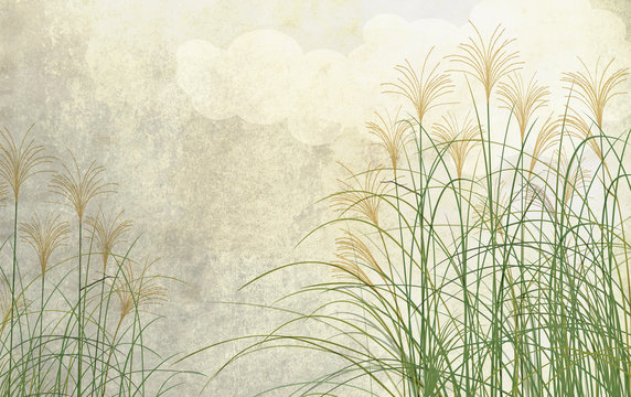 『花鳥風月』＊°* 水彩画　原画　和風画　A4サイズ　額縁なし 絵画 額入り 壁掛け F6 花鳥画 年中飾り 複製画 額飾り 1枚 日本