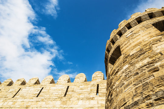 The walls surrounding the old city - Icheri sheher, Baku, Azerbaijan