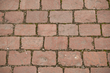 texture de pavés rouges
