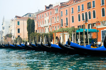 Fototapeta na wymiar Gondolas - Venice - Italy