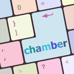 chamber button on computer pc keyboard key vector illustration